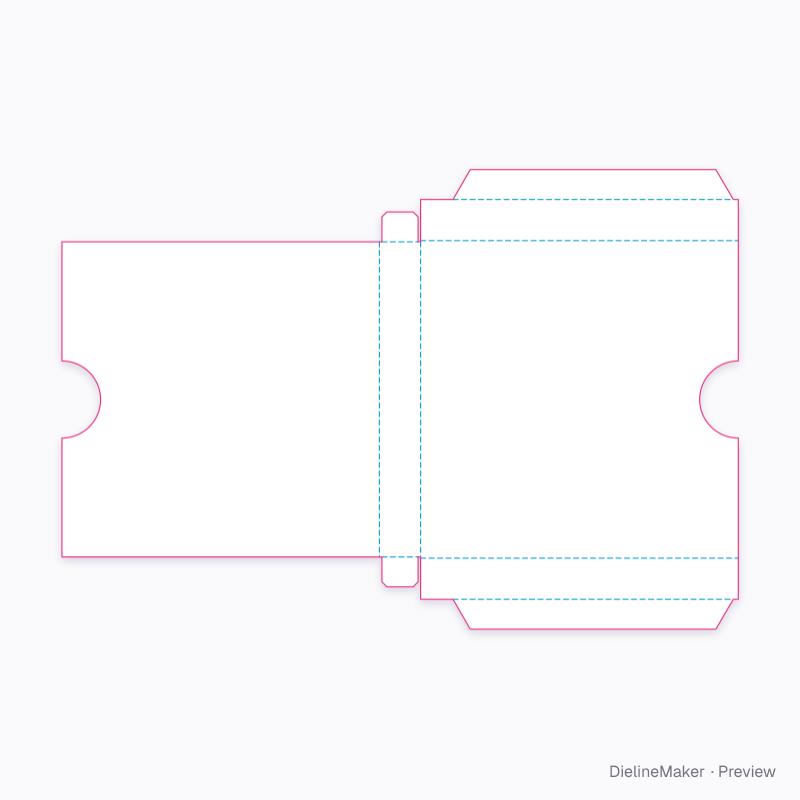 CD box set slipcase flat dieline