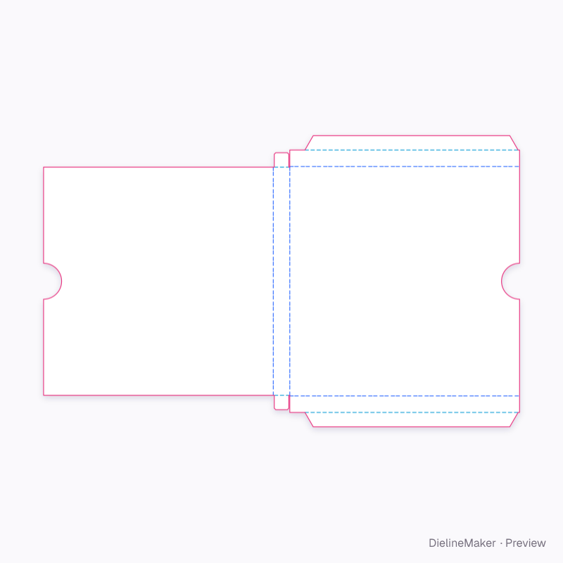LP box set slipcase flat dieline