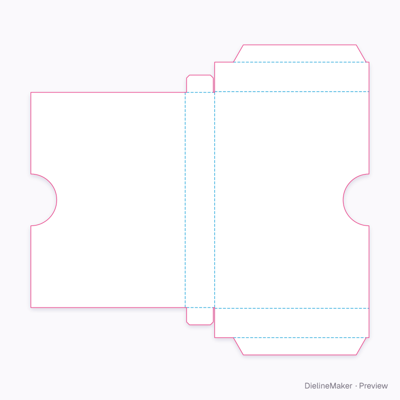 Notebook set slipcase flat dieline