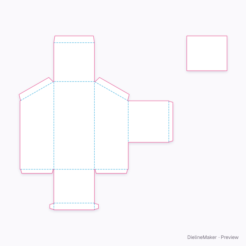 Counter gravity dispenser flat dieline