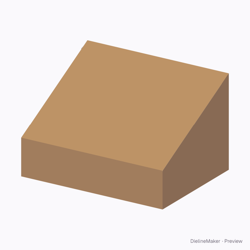 Hinged carton with sloping mouth