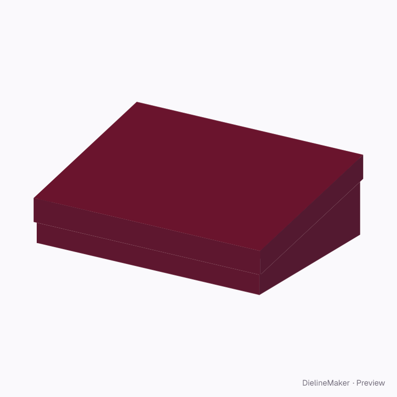 Shallow wedge rigid box