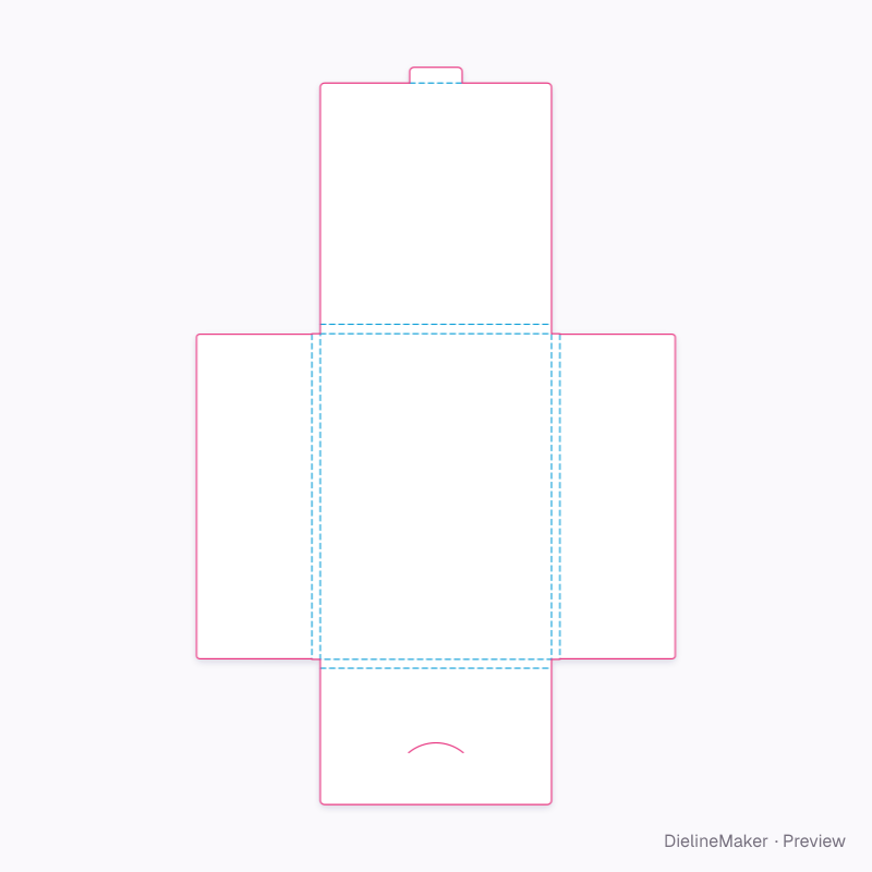 Cross-fold document wrapper flat dieline