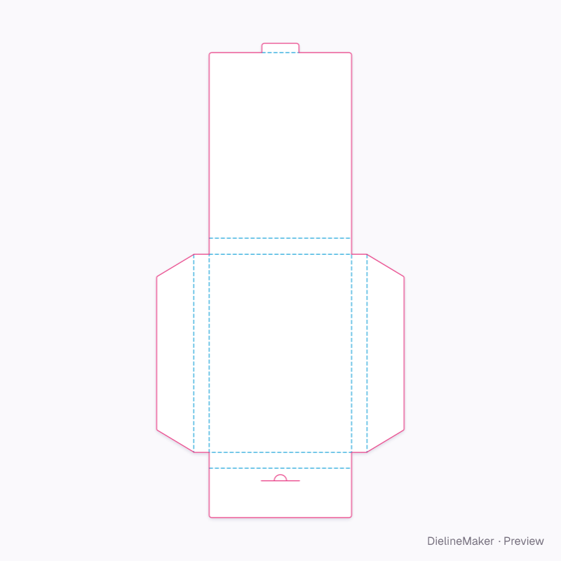 Shallow document case flat dieline