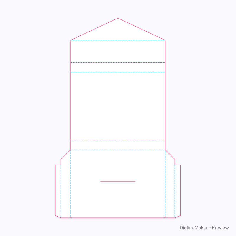File pocket with slot flat dieline