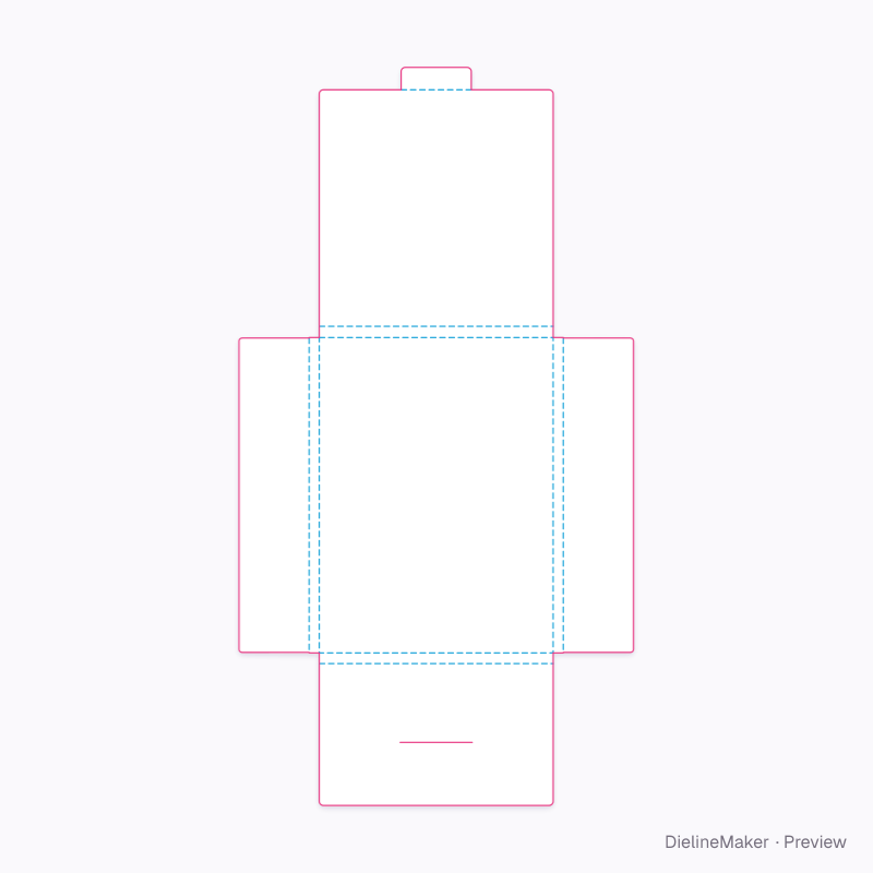 Slot-lock document folder flat dieline