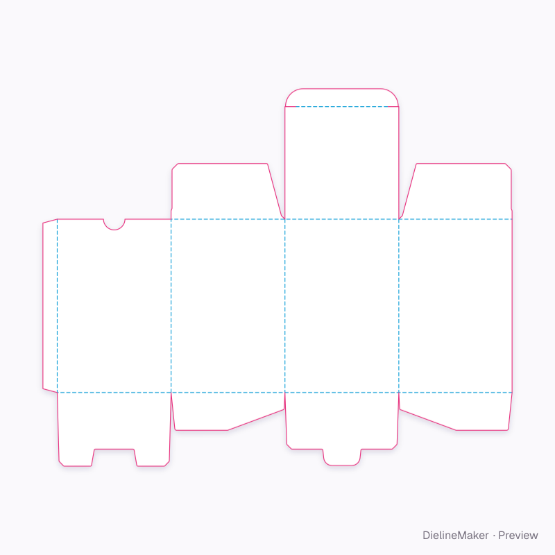 Bath soak jar carton — Snap-lock bottom flat dieline