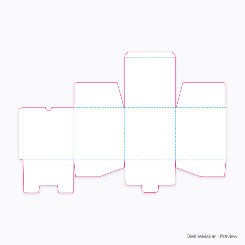 Ceramic planter carton — Snap-lock bottom flat dieline