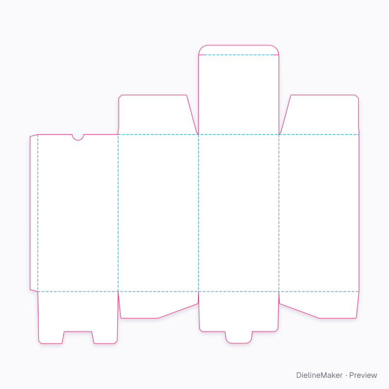 Ceramic vase carton — Snap-lock bottom flat dieline