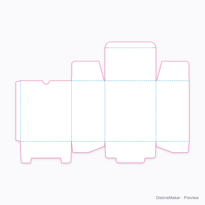 Compact speaker carton — Snap-lock bottom flat dieline
