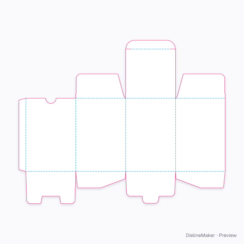 Honey jar gift carton — Snap-lock bottom flat dieline