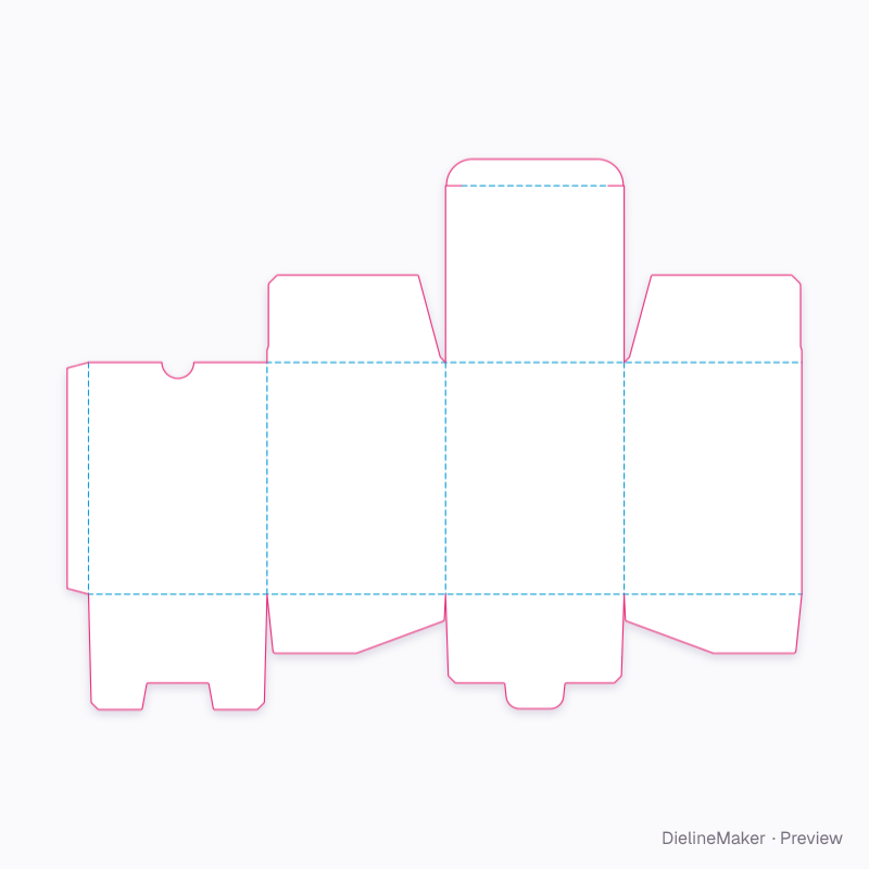 Preserve jar carton — Snap-lock bottom flat dieline