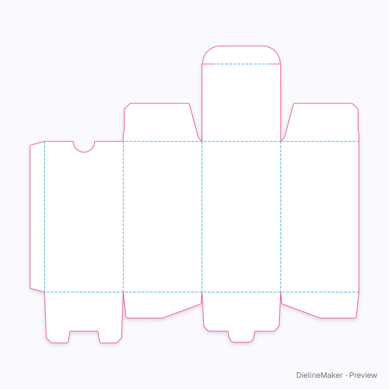 Supplement bottle box flat dieline
