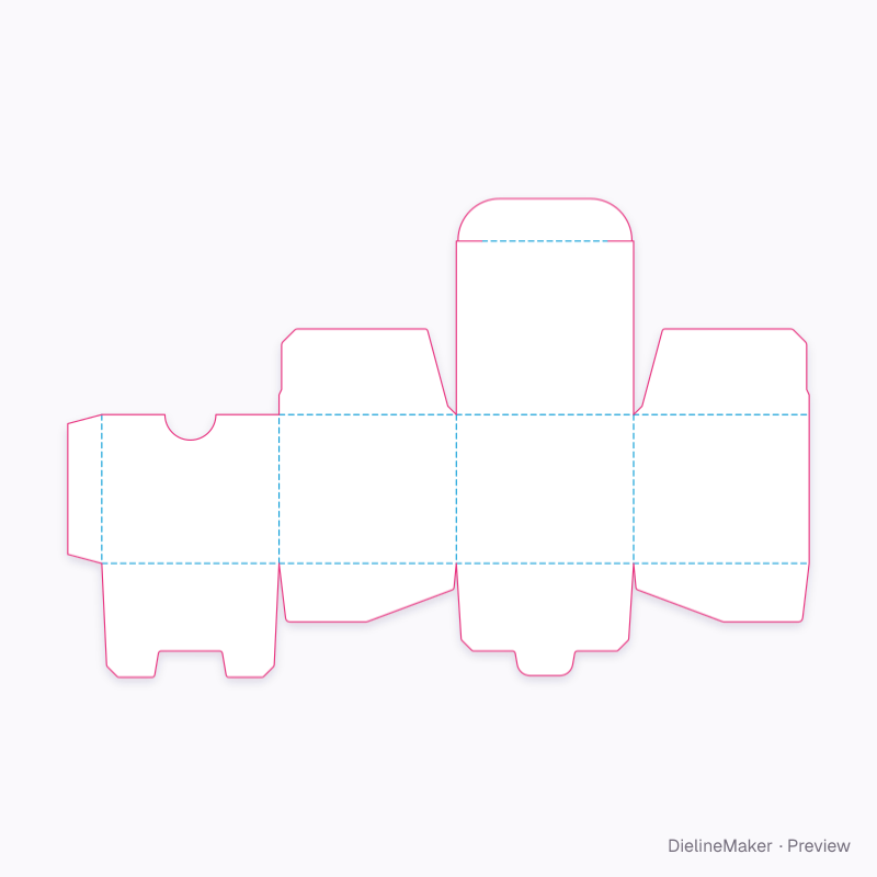 Face cream box flat dieline