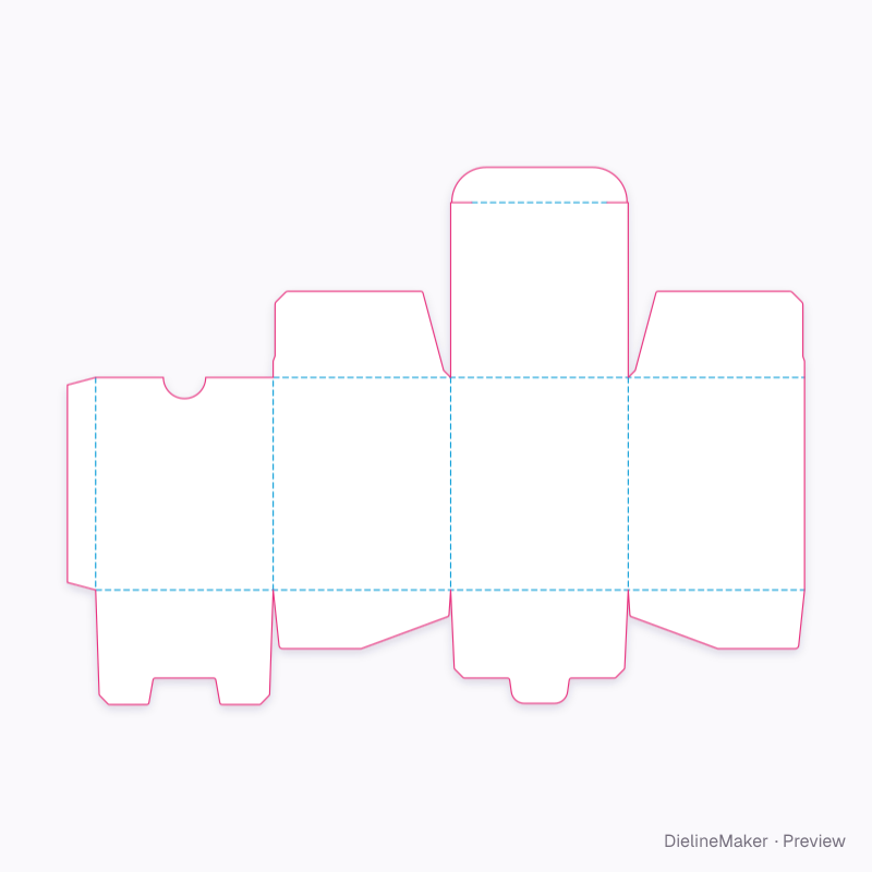 Jar box flat dieline
