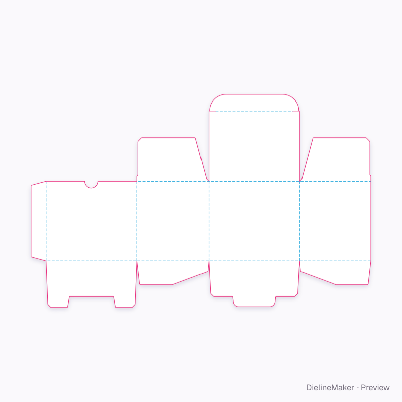 Mug box flat dieline