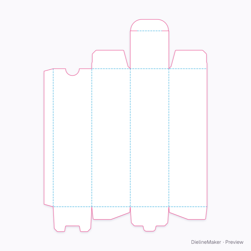 Sauce bottle box flat dieline