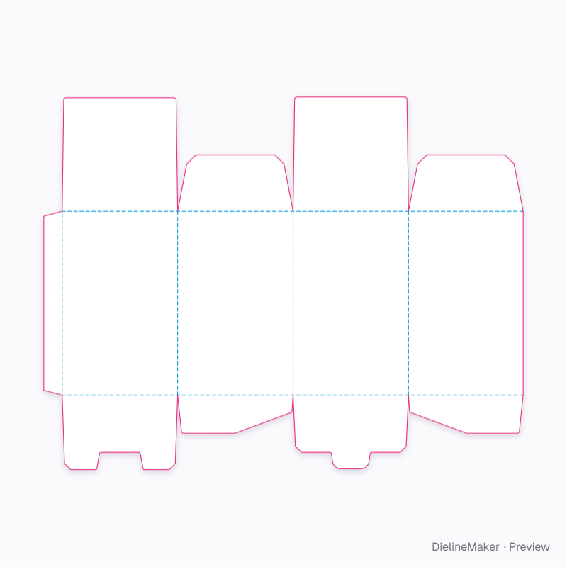 Snap-lock carton with glued top flat dieline