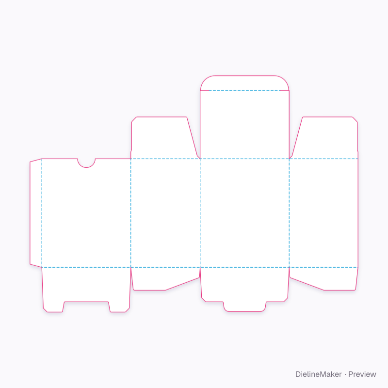 Flat dieline preview
