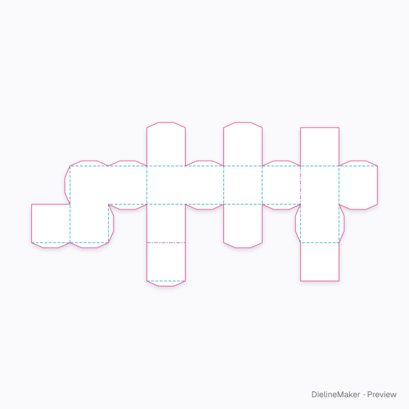 Soma SCREW-LEFT piece flat dieline