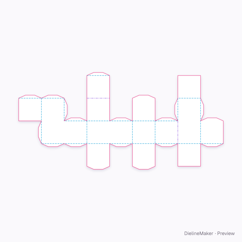 Soma SCREW-RIGHT piece flat dieline