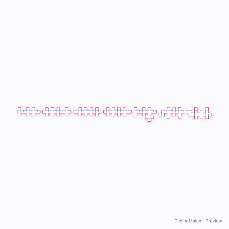Soma puzzle set · 50 mm cells flat dieline
