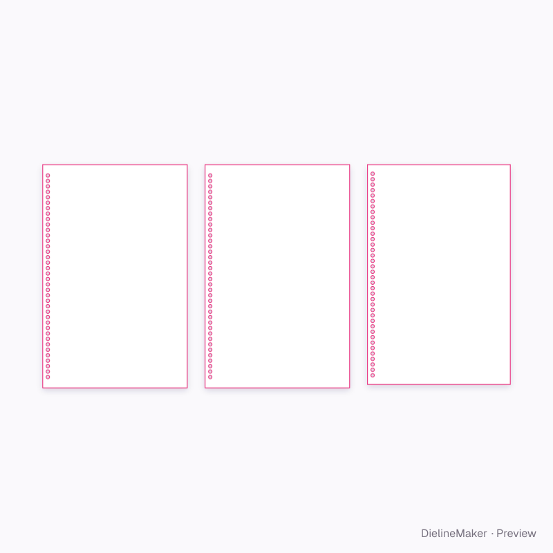Comic 6.625 × 10.25 in spiral notebook flat dieline
