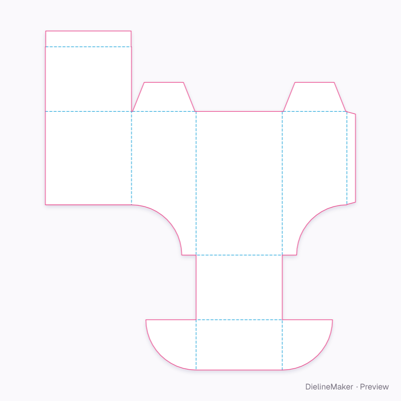 Cutlery dispenser flat dieline