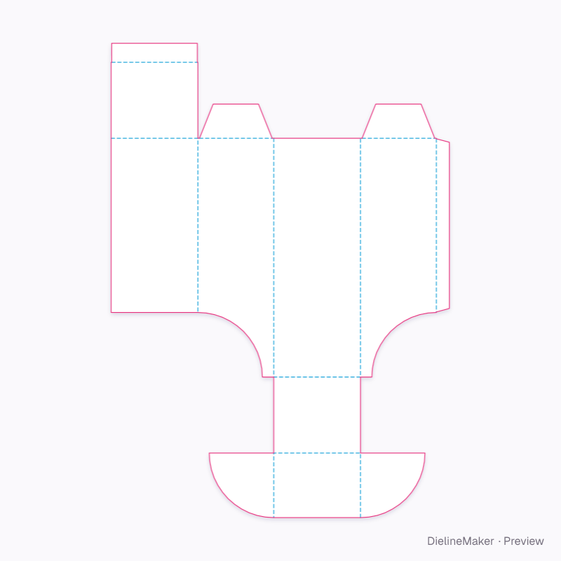 Flat dieline preview