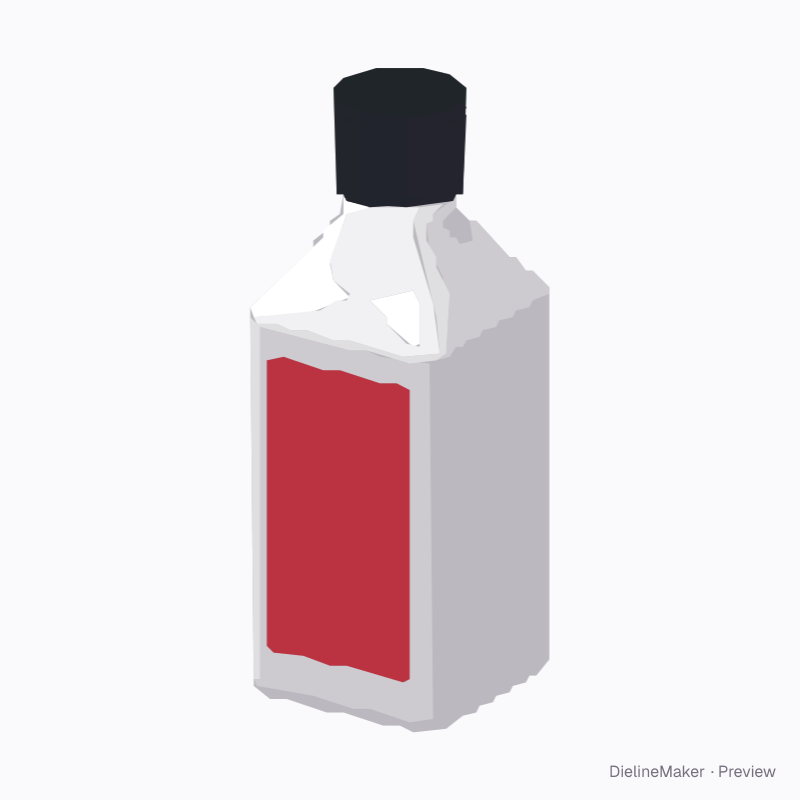 Square juice bottle
