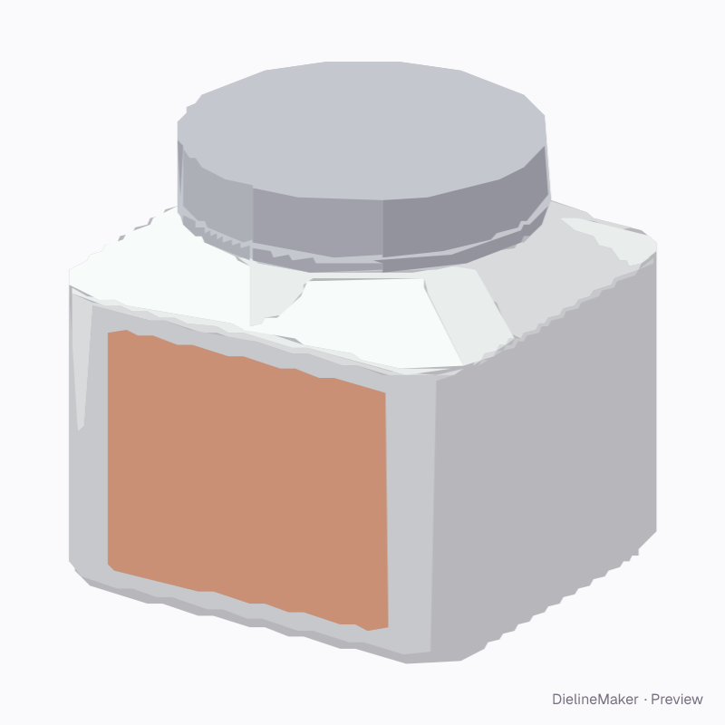 Square cosmetic jar