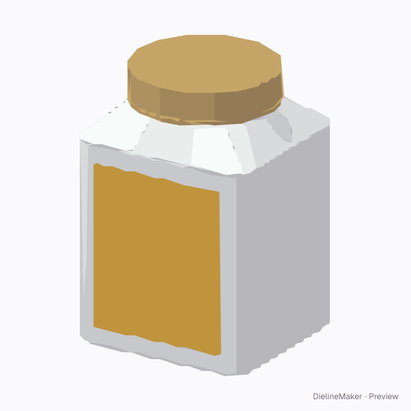 Square honey jar
