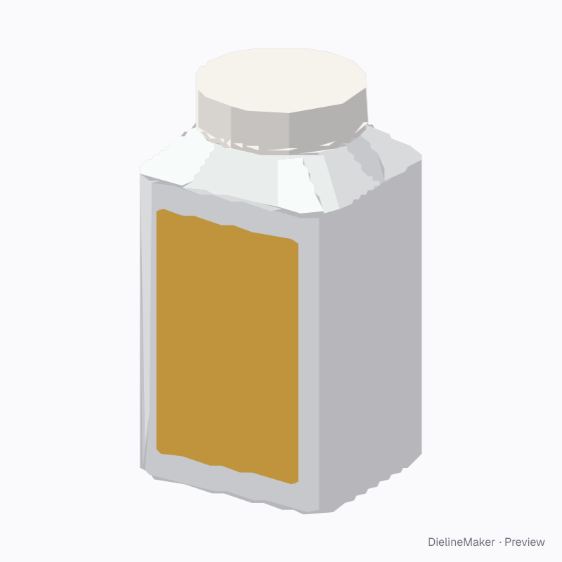 Square sauce jar