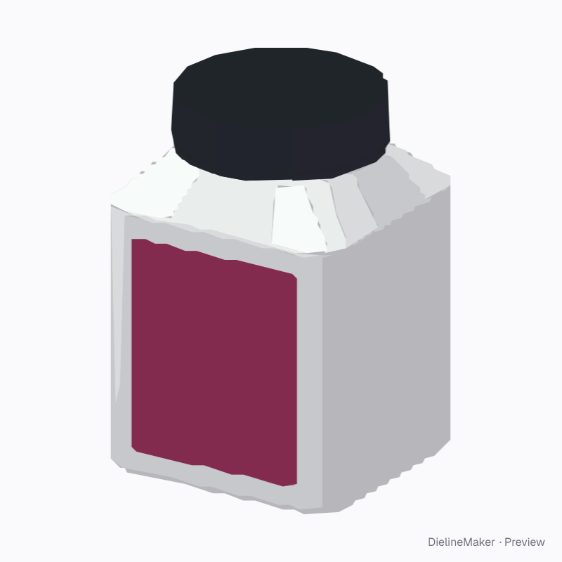 Square glass jar
