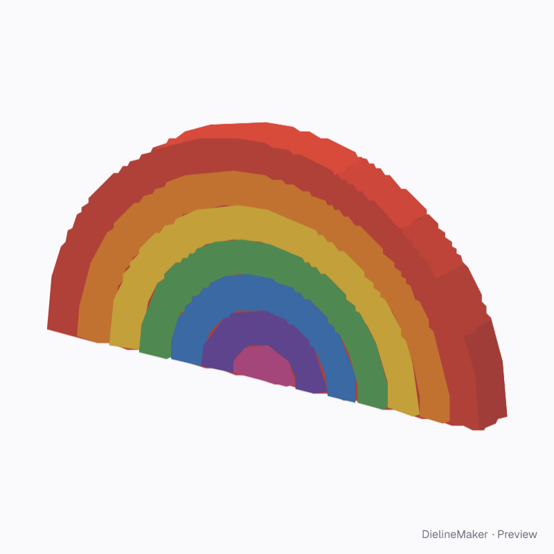 Nested rainbow arches