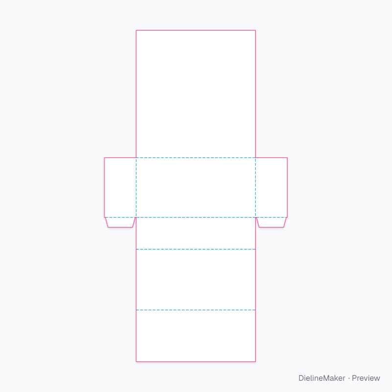 Stage and backboard display flat dieline
