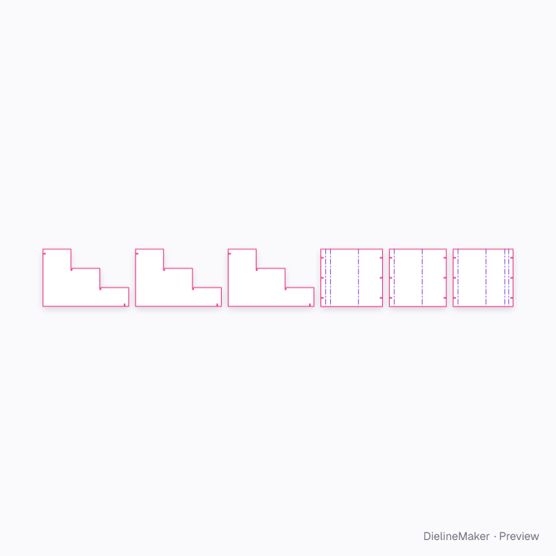 Three-step riser 300×200×200 flat dieline