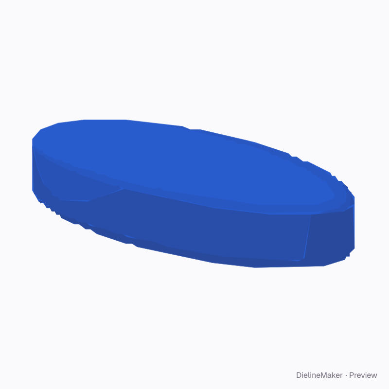 Oblong caplet