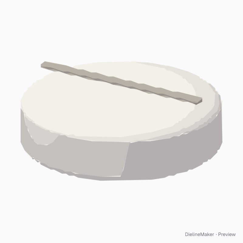 Round scored tablet