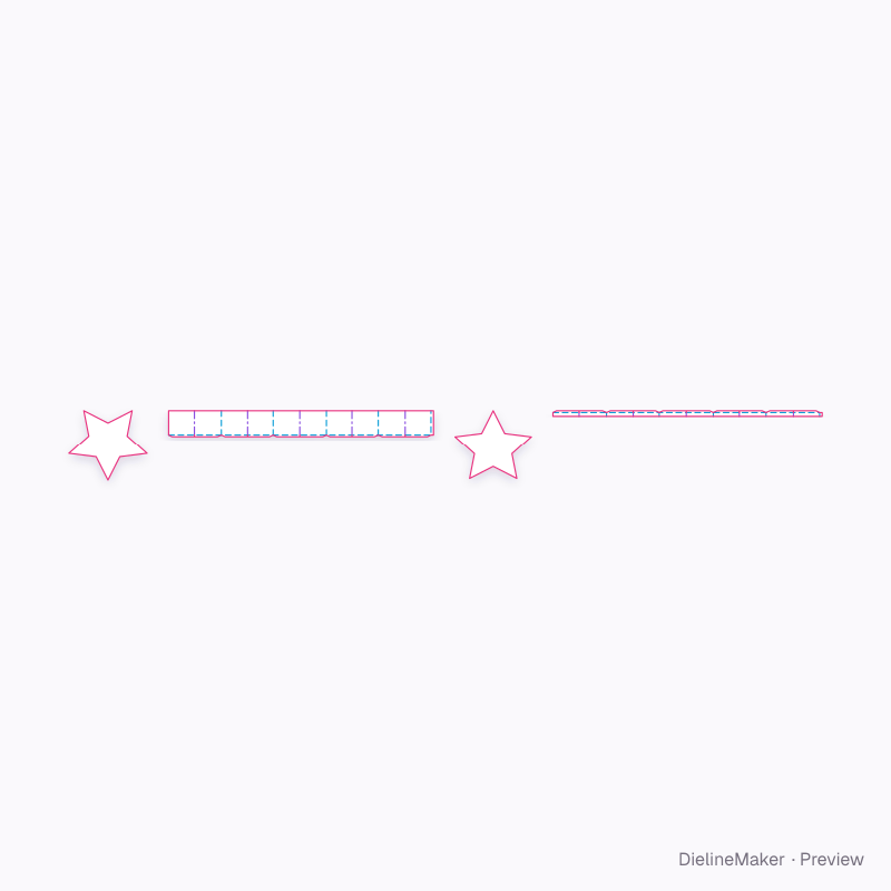 Shaped celebration box — Star gift box flat dieline