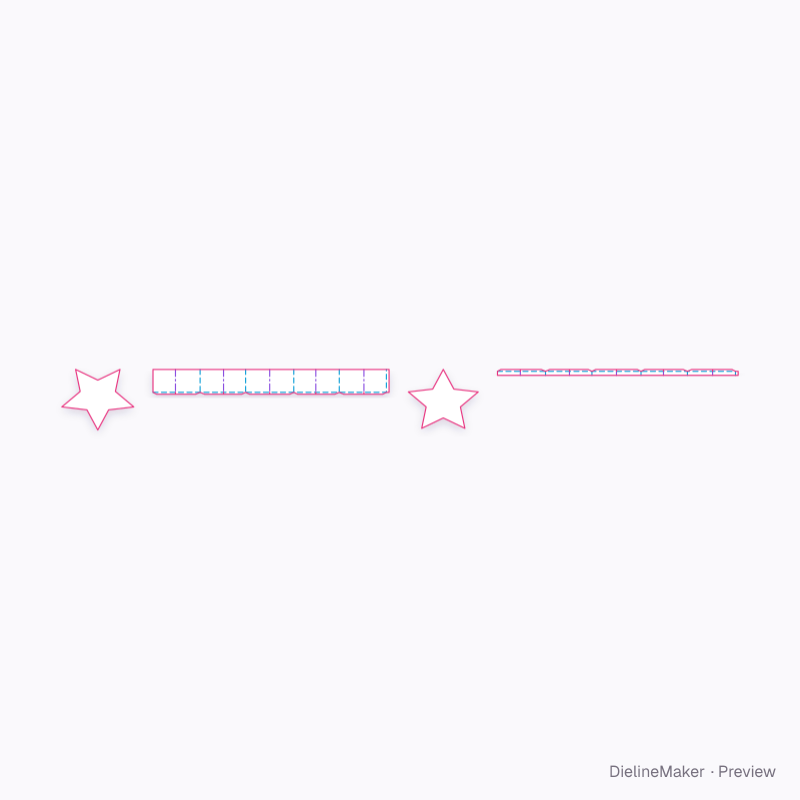 Shaped keepsake box — Star gift box flat dieline