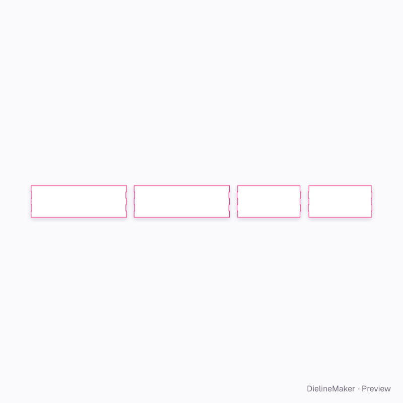 Stepped-edge divider frame flat dieline