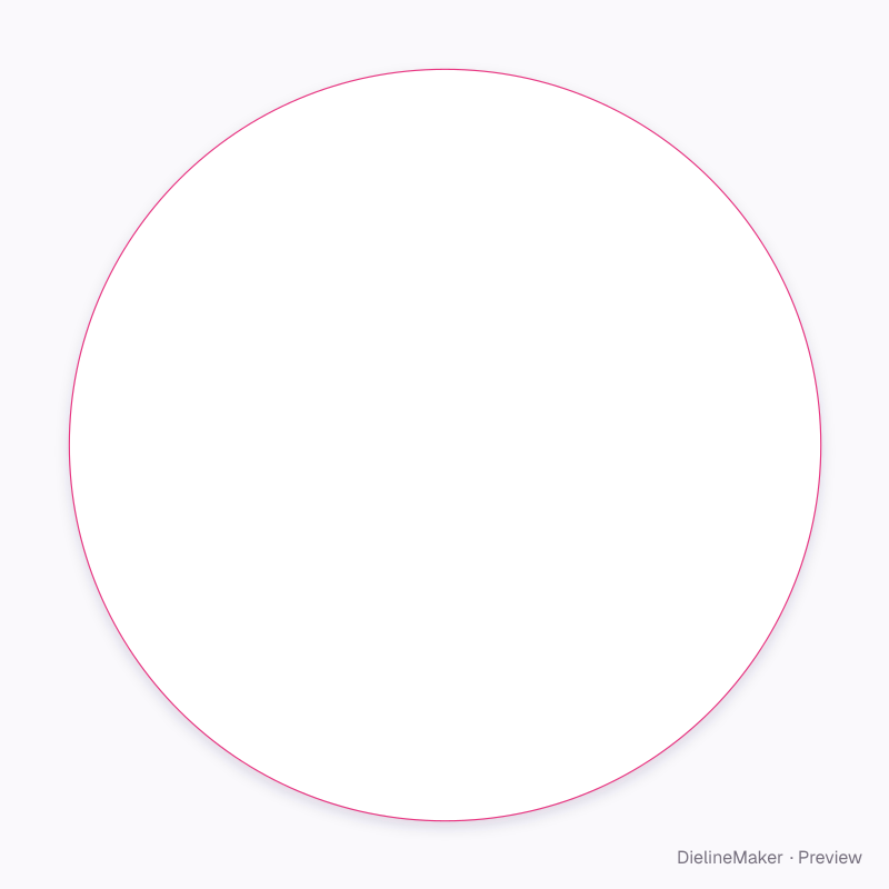 Jar lid label 63 mm flat dieline
