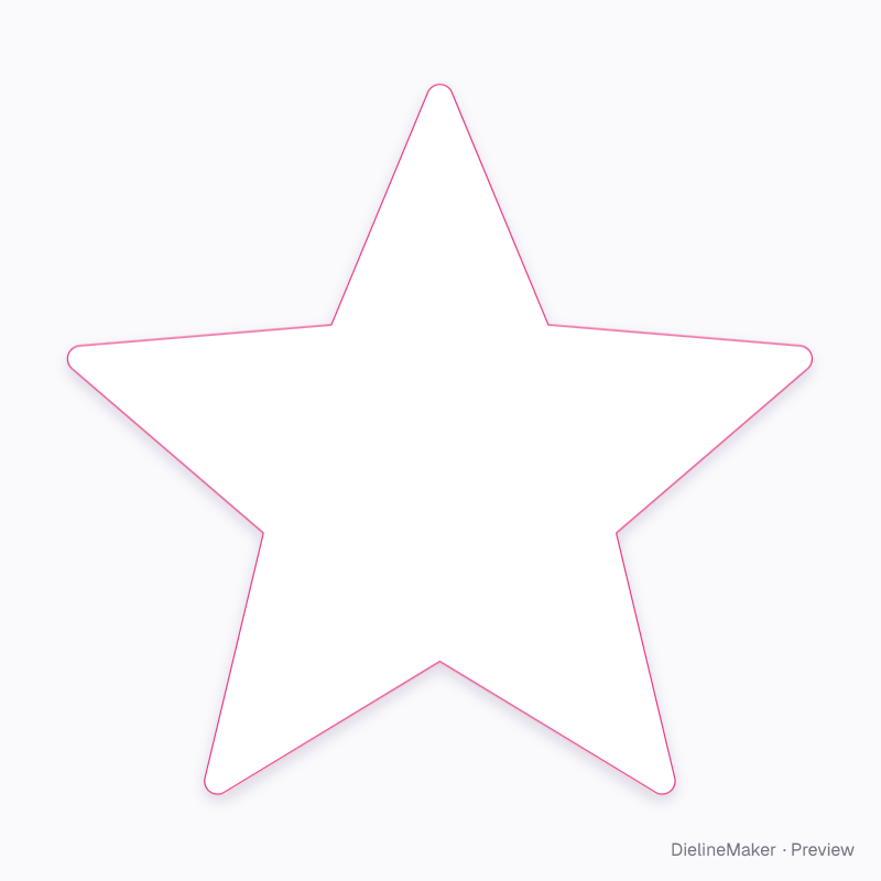 Star sticker flat dieline