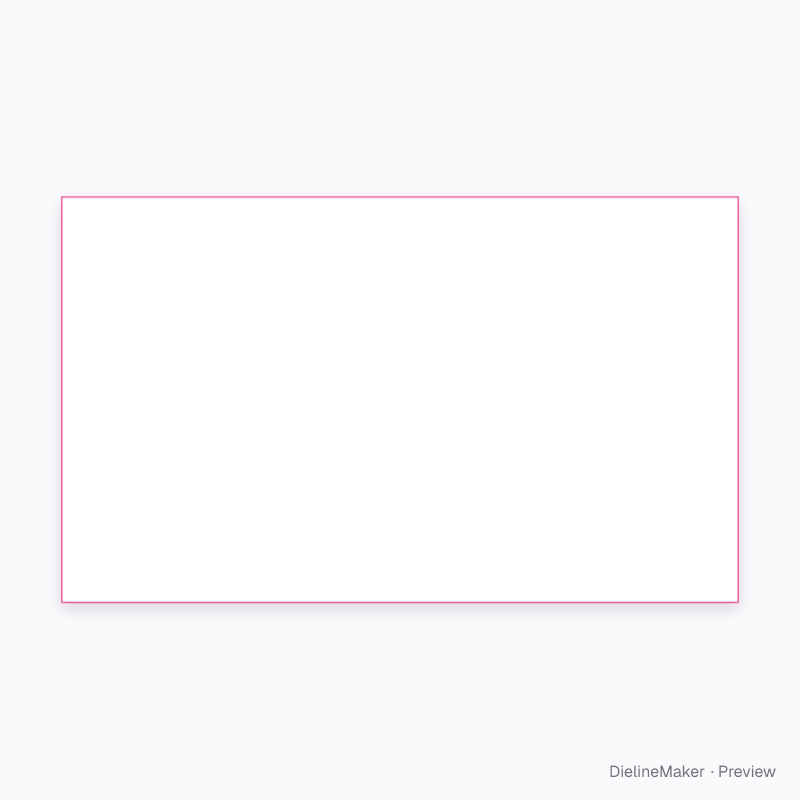 50 × 30 mm rectangular label flat dieline