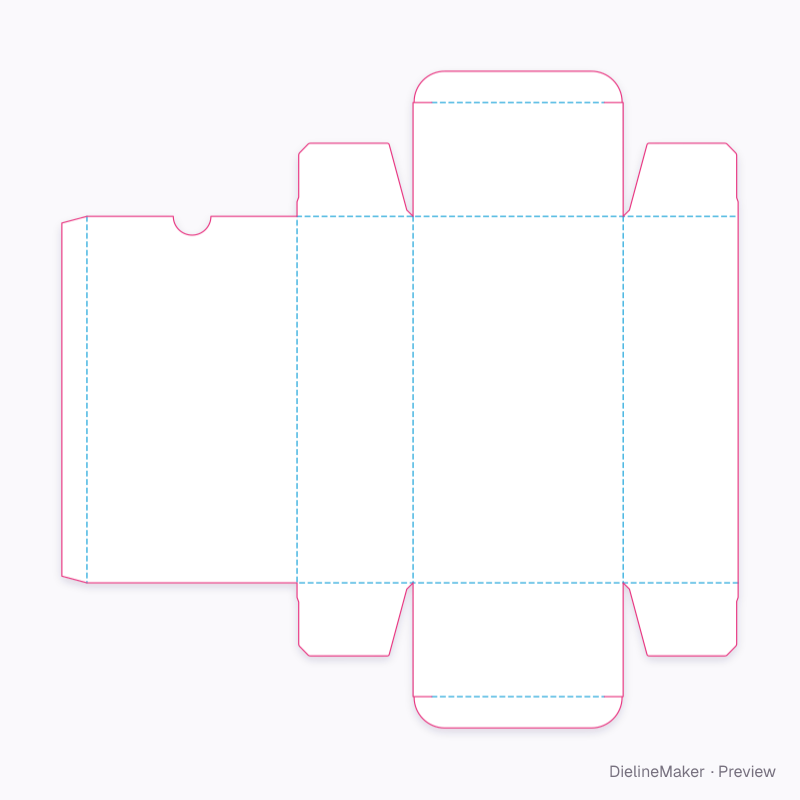 Bath salts carton — Straight tuck end flat dieline