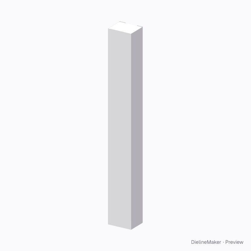 Brow pencil carton — Straight tuck end