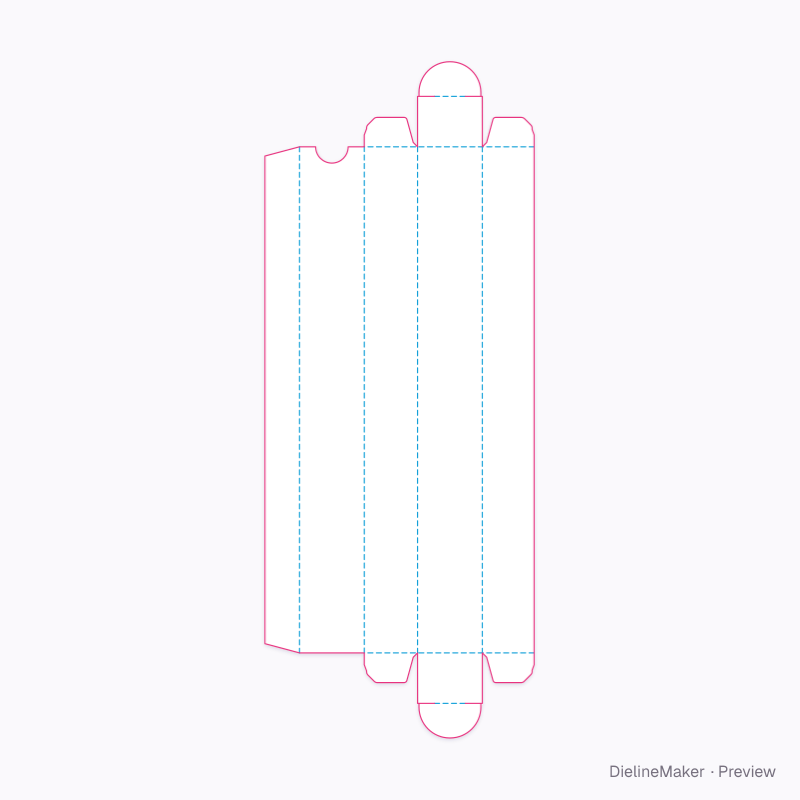 Flat dieline preview
