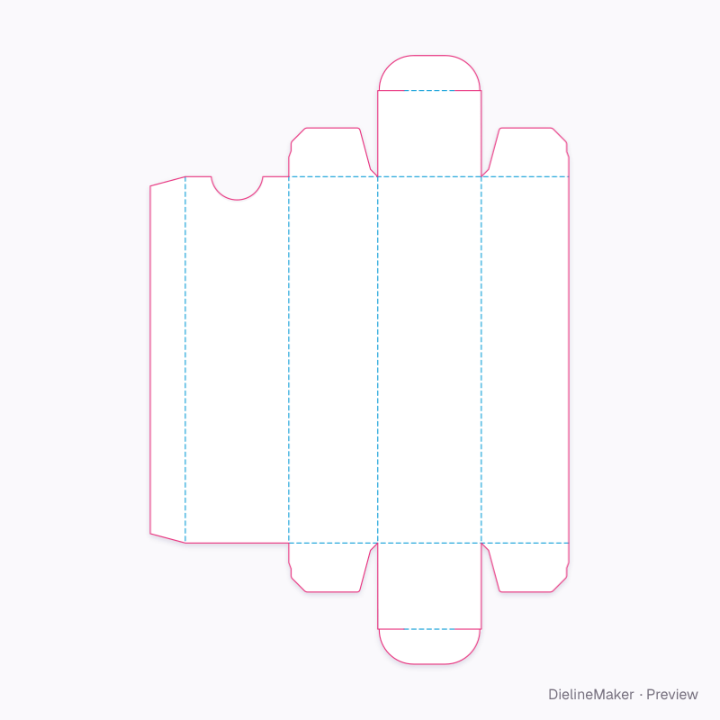 Eye cream tube carton — Straight tuck end flat dieline