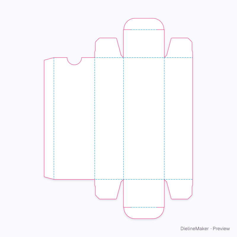 Hand cream carton — Straight tuck end flat dieline